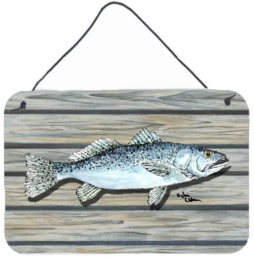 Fish Speckled Trout Aluminium Metal Wall or Door Hanging Prints by Caroline&#39;s Treasures