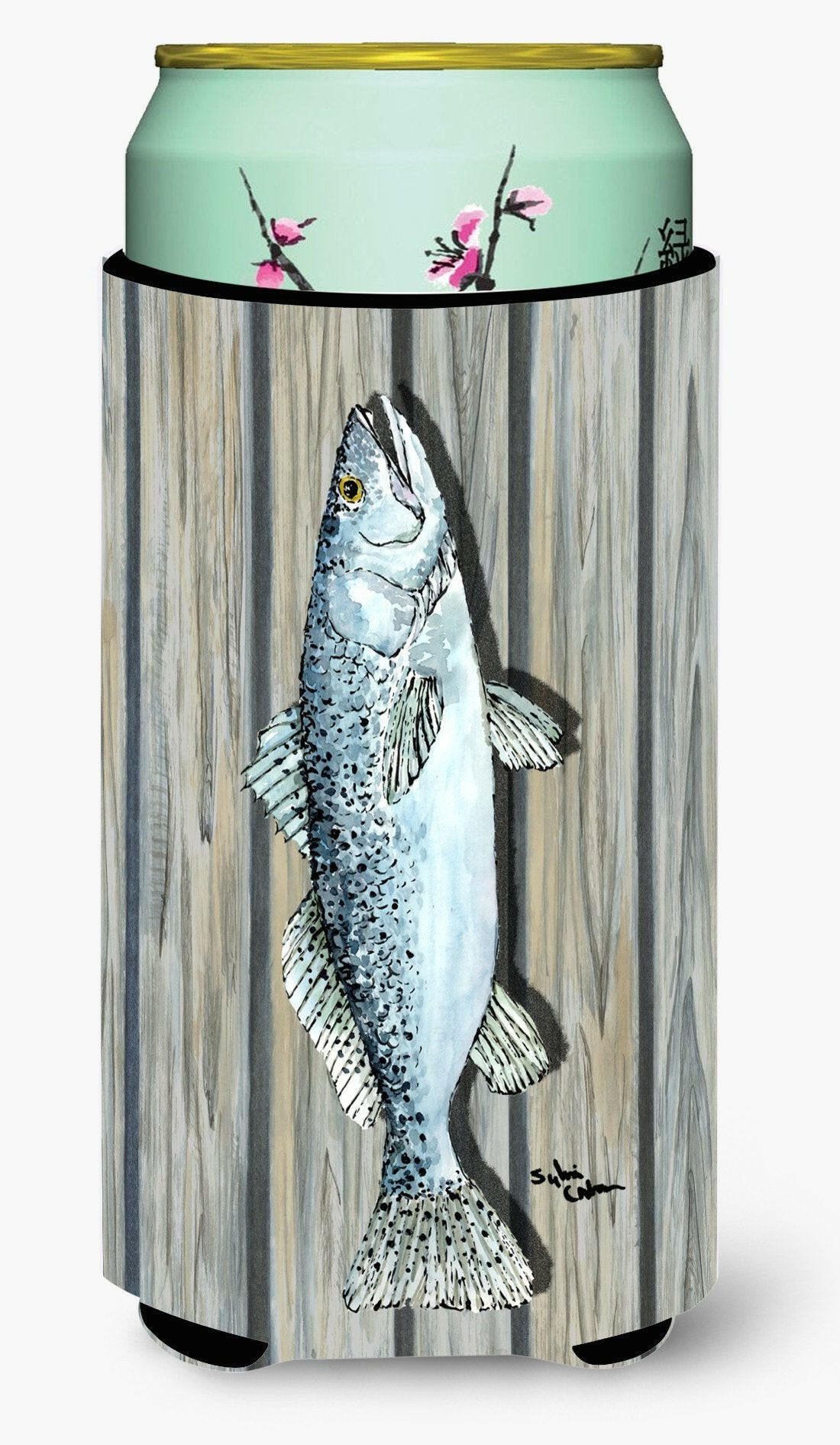 Fish Speckled Trout  Tall Boy Beverage Insulator Beverage Insulator Hugger by Caroline's Treasures