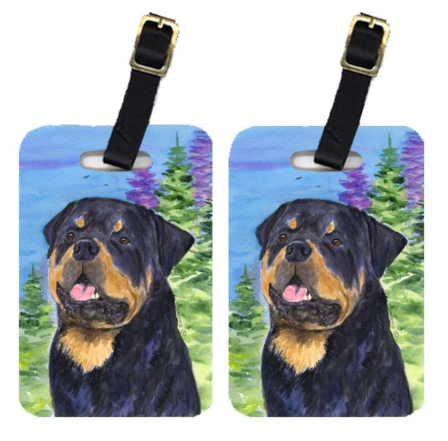 Pair of 2 Rottweiler Luggage Tags by Caroline&#39;s Treasures