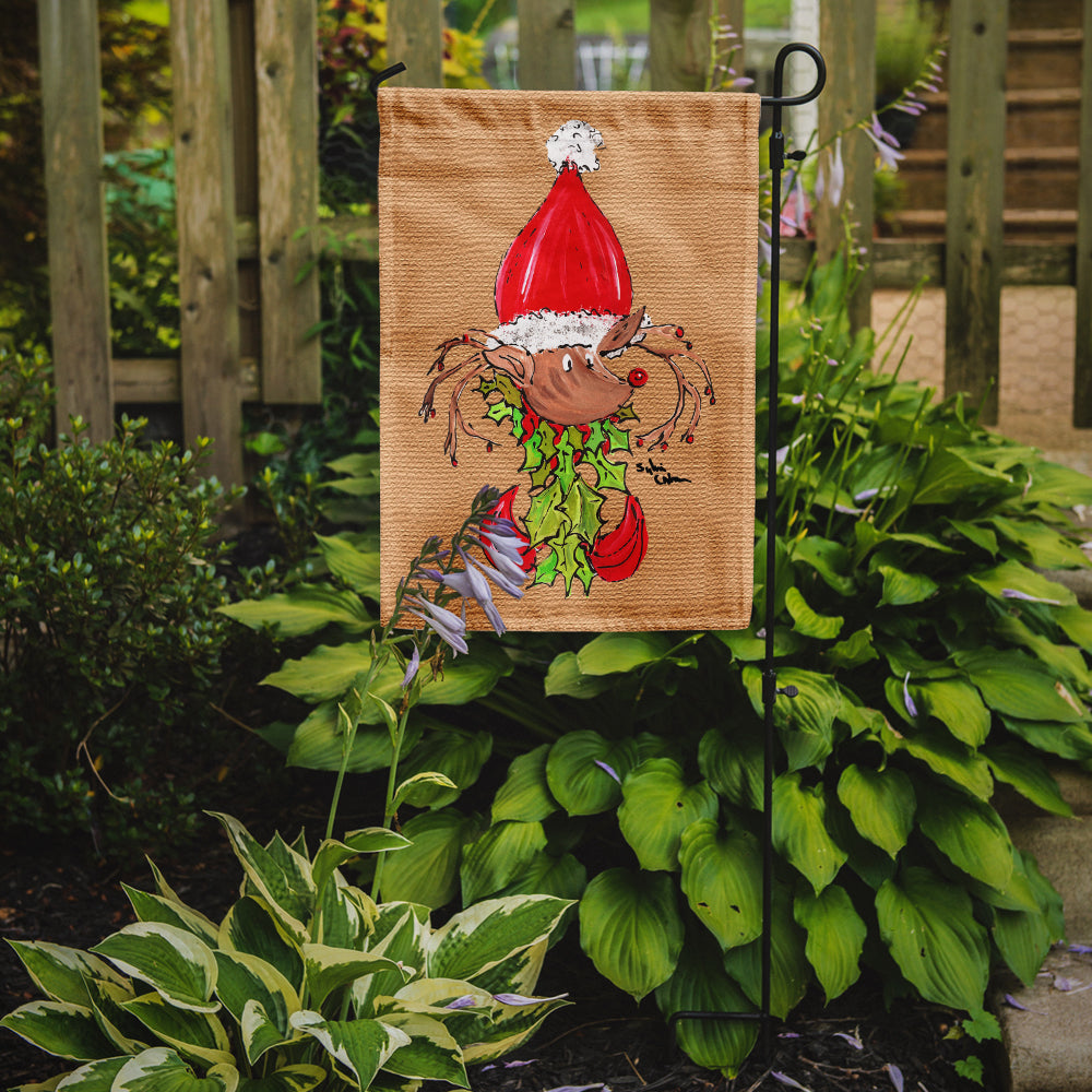 Christmas Reindeer Fleur de lis Flag Garden Size.