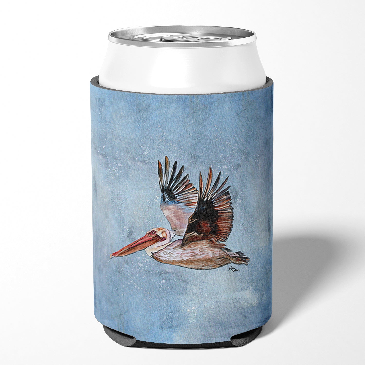 Bird - Pelican Can or Bottle Beverage Insulator Hugger.