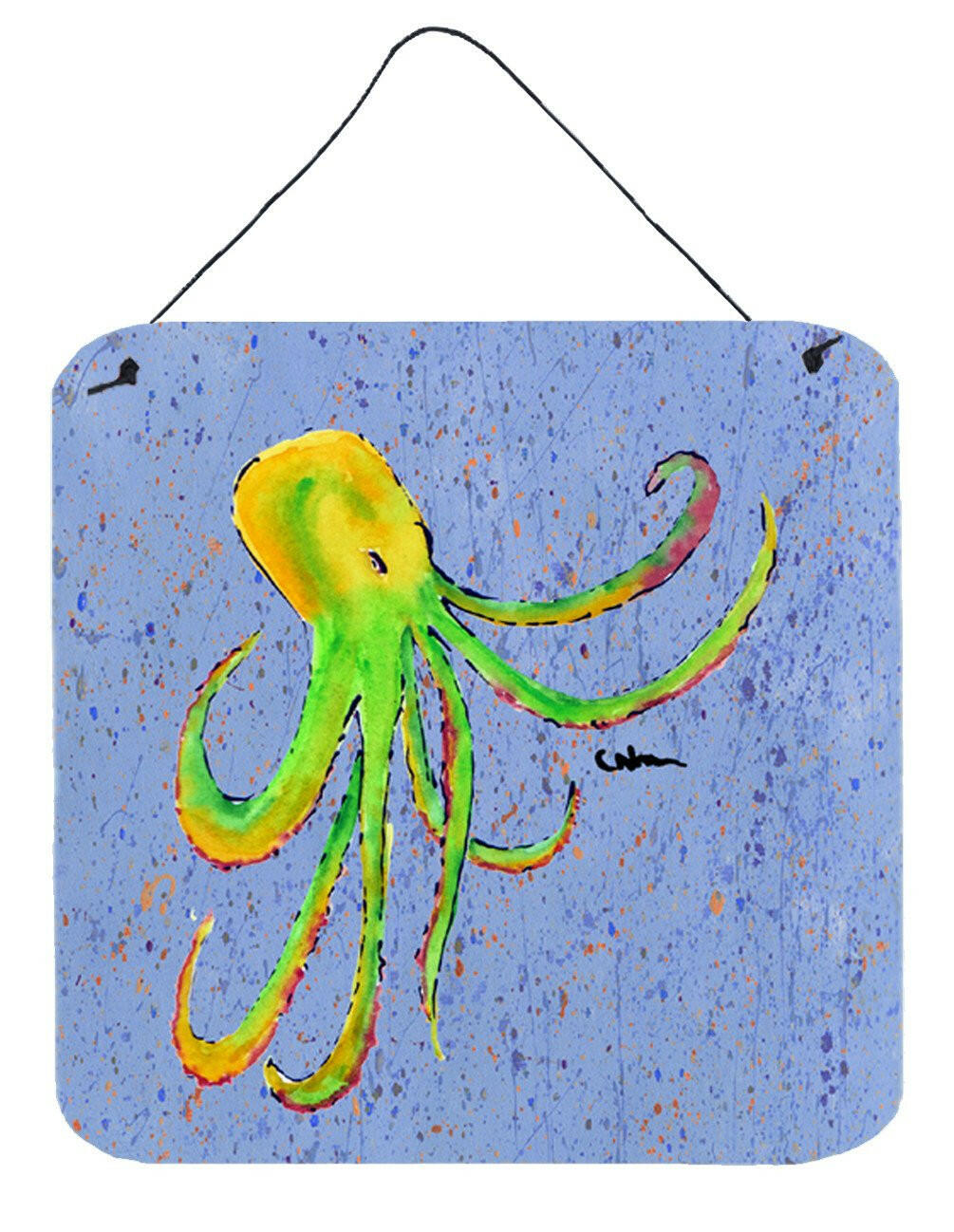 Octopus Aluminium Metal Wall or Door Hanging Prints by Caroline's Treasures