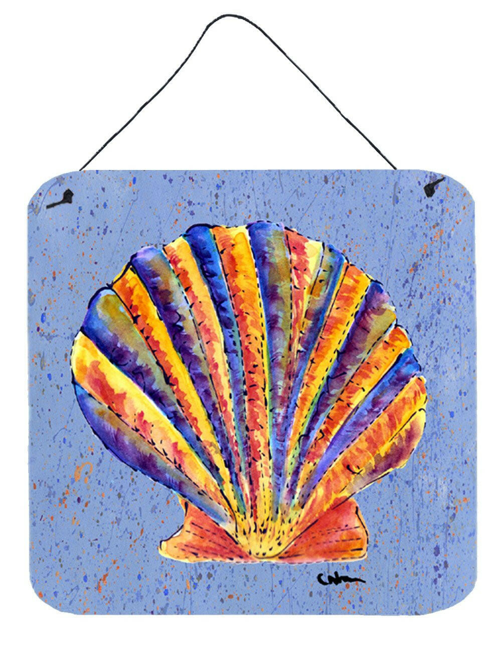 Shells Aluminium Metal Wall or Door Hanging Prints by Caroline&#39;s Treasures