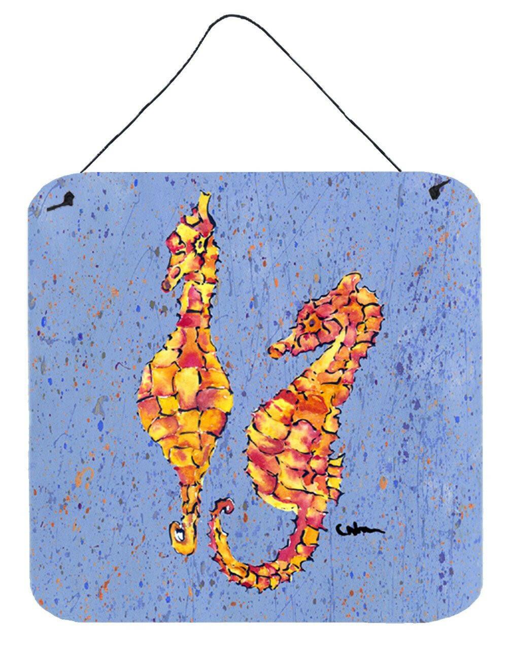 Seahorse Aluminium Metal Wall or Door Hanging Prints by Caroline's Treasures