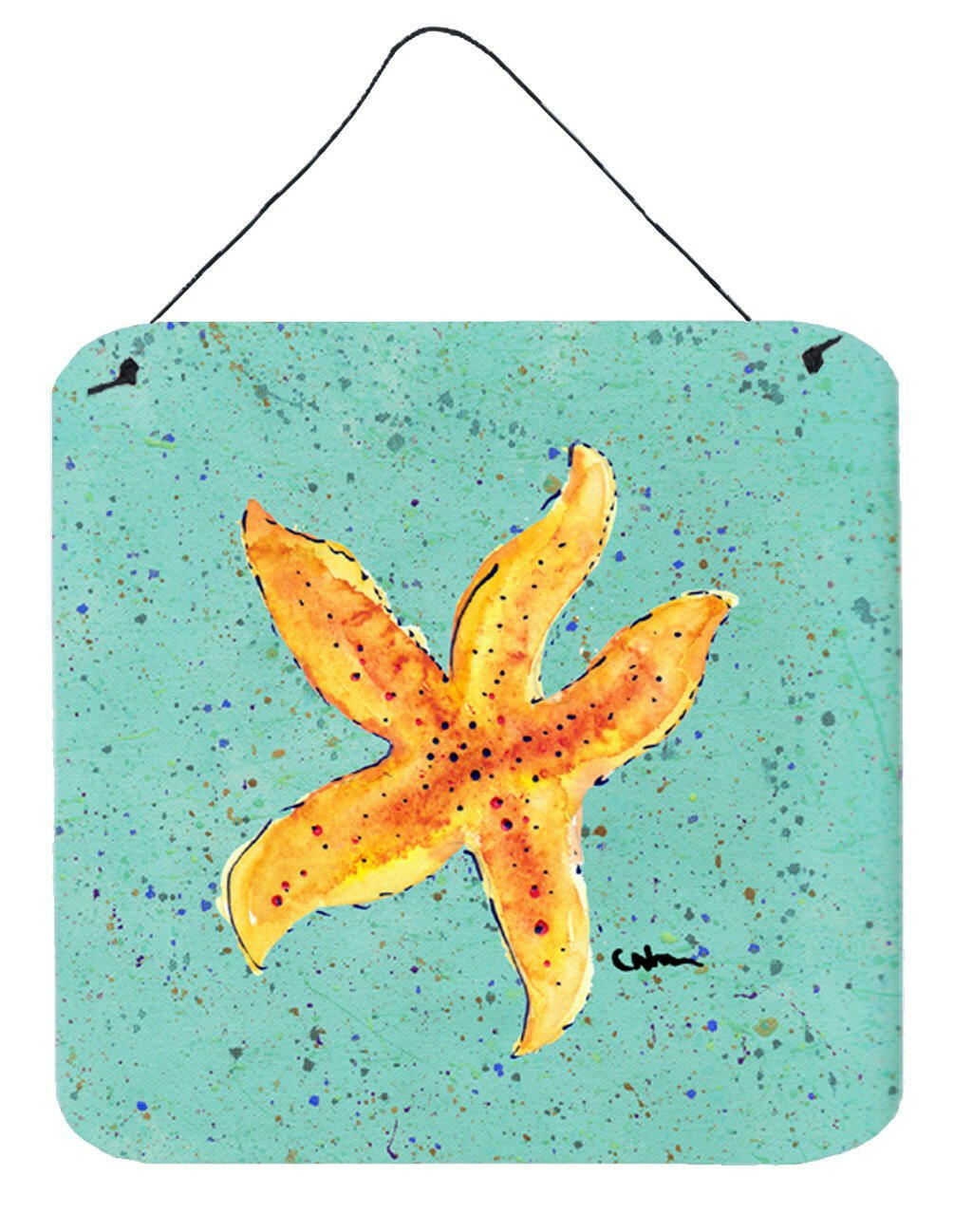 Starfish Aluminium Metal Wall or Door Hanging Prints by Caroline's Treasures