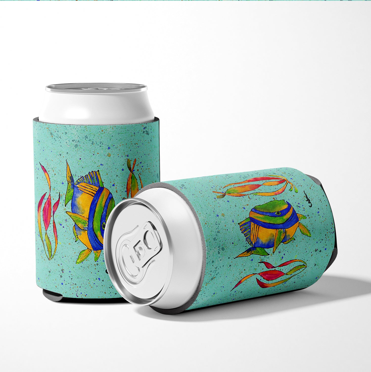 Tropical Fish Can or Bottle Beverage Insulator Hugger.