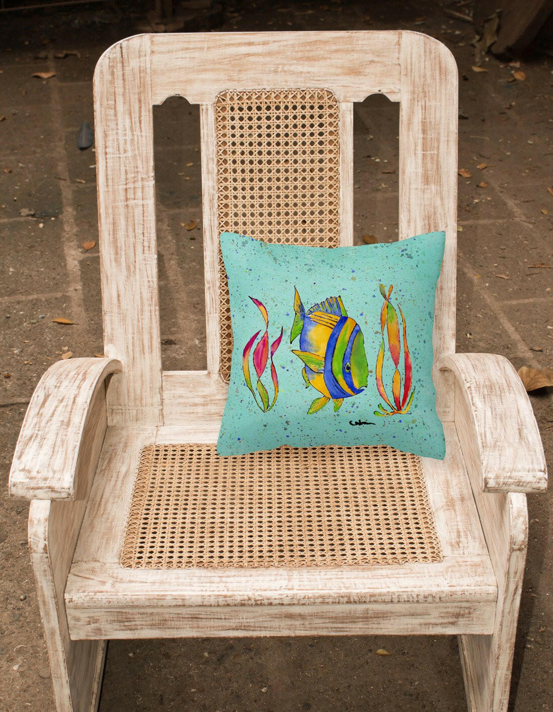 Tropical Fish Decorative   Canvas Fabric Pillow - the-store.com