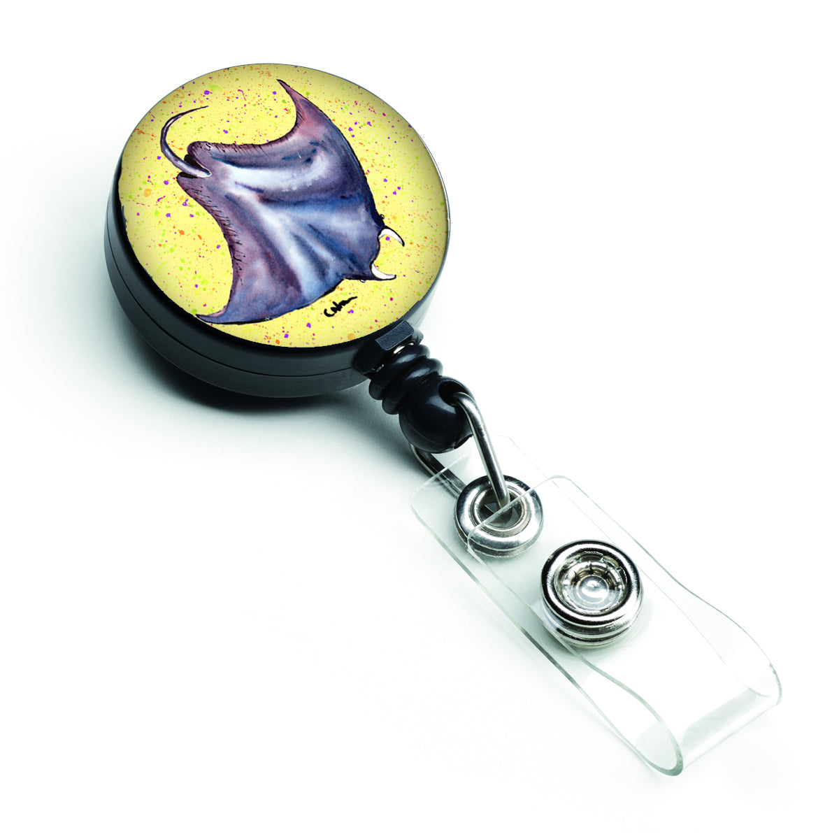 Stingray on Yellow Retractable Badge Reel 8531BR  the-store.com.