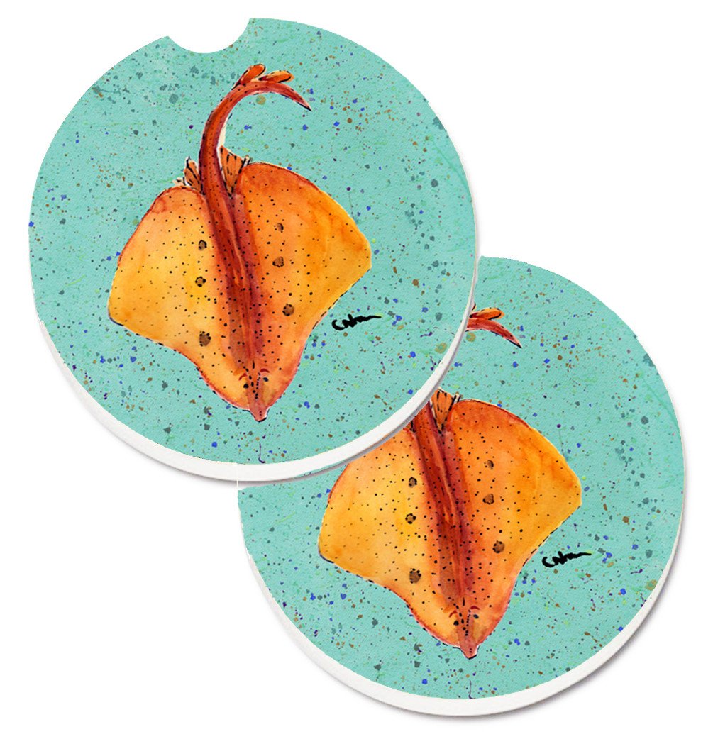 Stingray Set of 2 Cup Holder Car Coasters 8532CARC by Caroline&#39;s Treasures