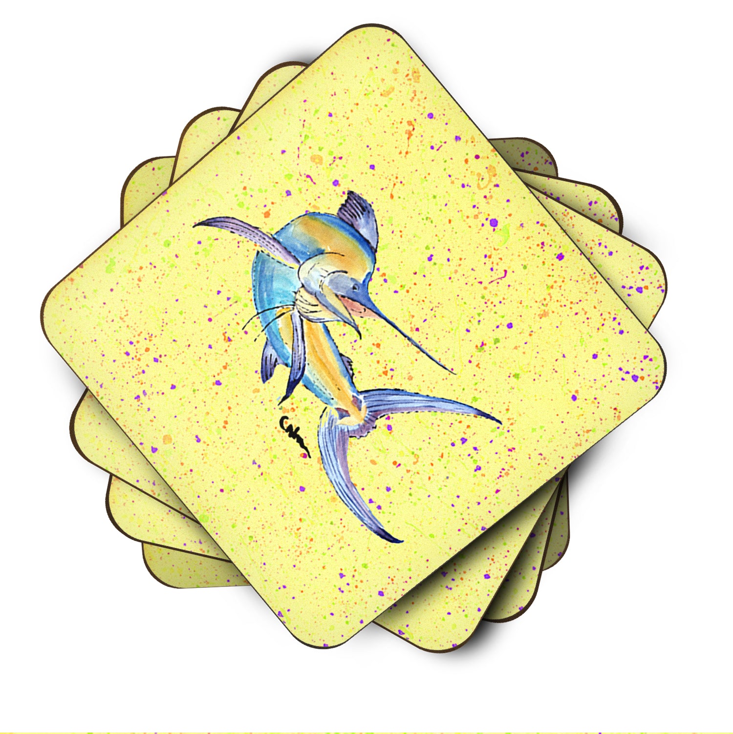 Set of 4 Sailfish Foam Coasters - the-store.com