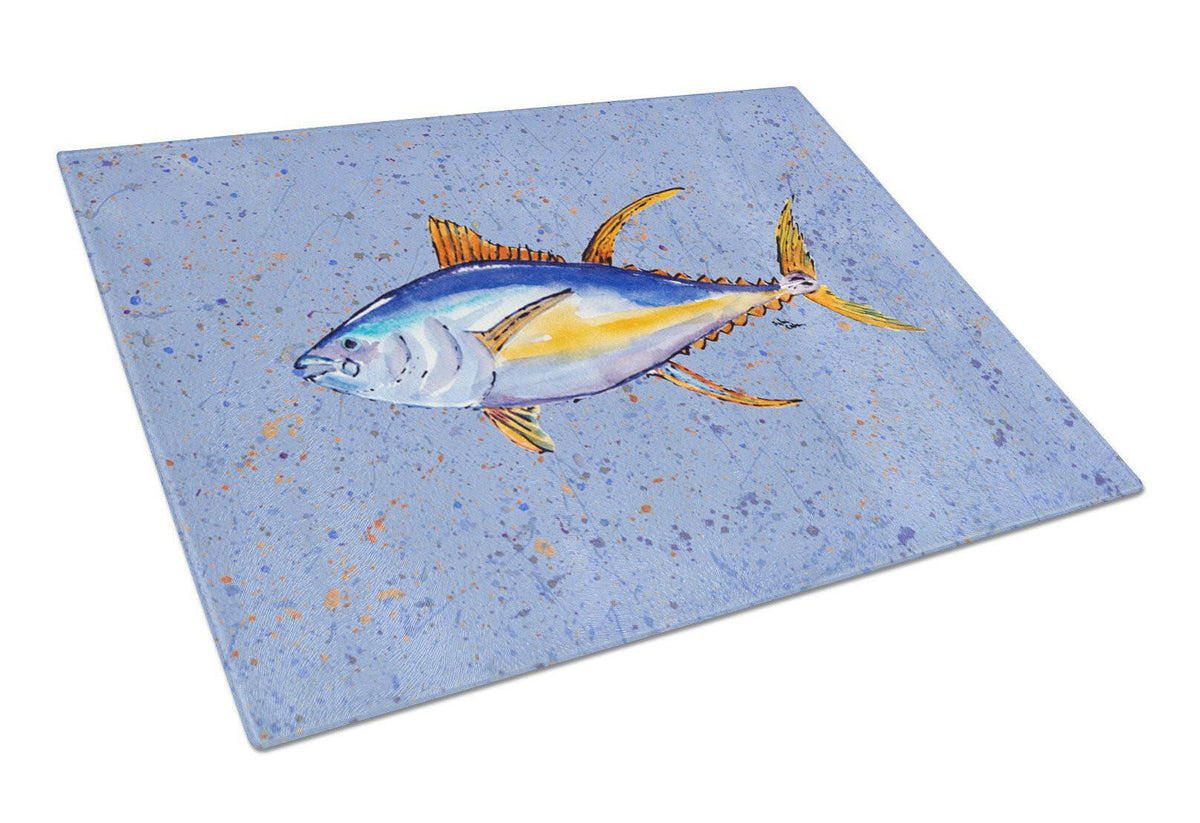 Tuna Fish Glass Cutting Board Large by Caroline&#39;s Treasures