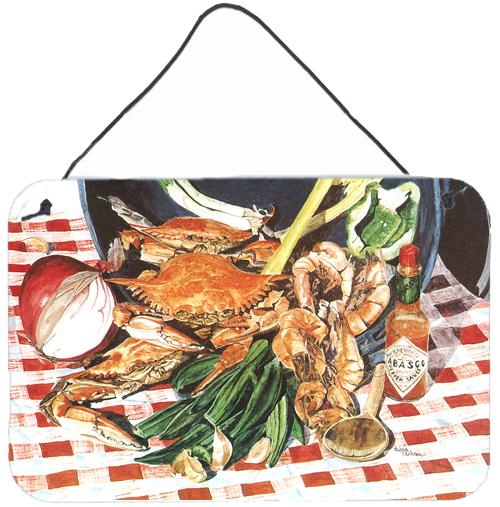 Crab Boil Indoor Aluminium Metal Wall or Door Hanging Prints by Caroline's Treasures