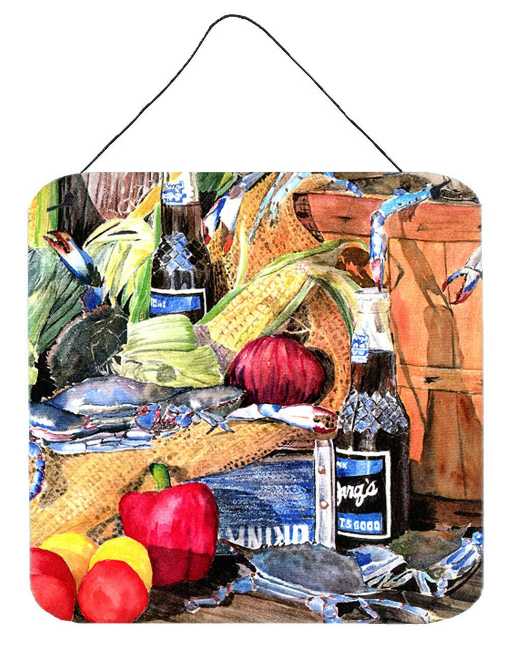 Barq's and Crabs Aluminium Metal Wall or Door Hanging Prints by Caroline's Treasures