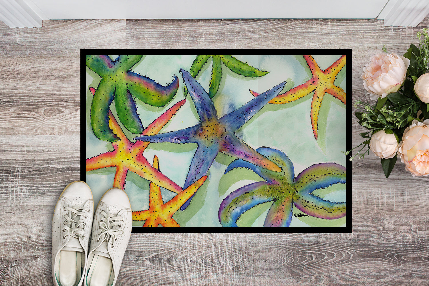 Starfish Indoor or Outdoor Mat 18x27 8542 Doormat - the-store.com