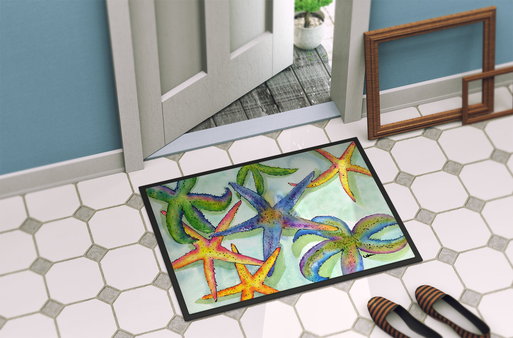 Starfish Indoor or Outdoor Mat 18x27 8542 Doormat - the-store.com