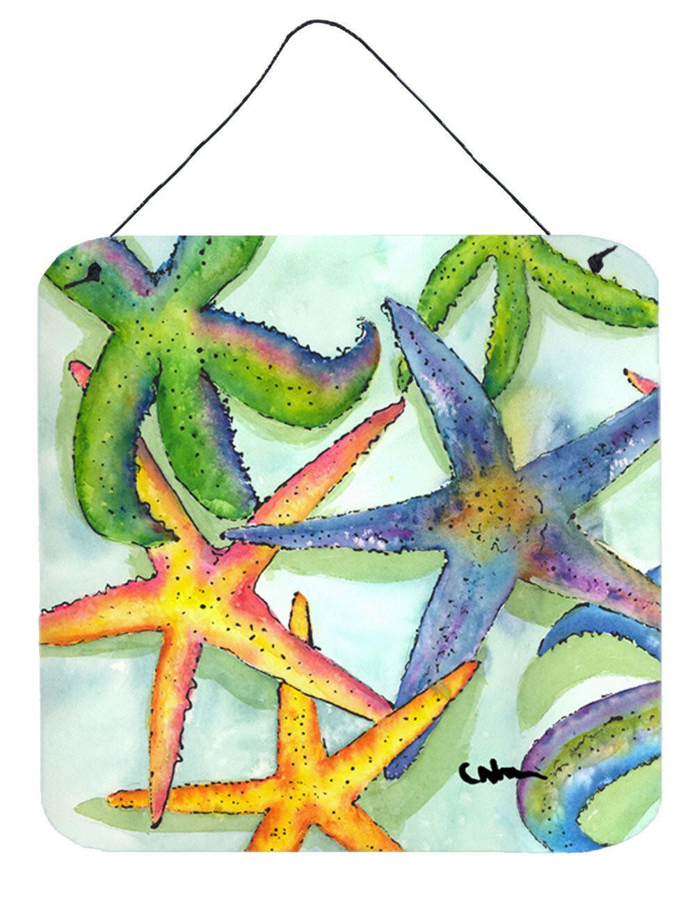 Starfish Aluminium Metal Wall or Door Hanging Prints by Caroline's Treasures