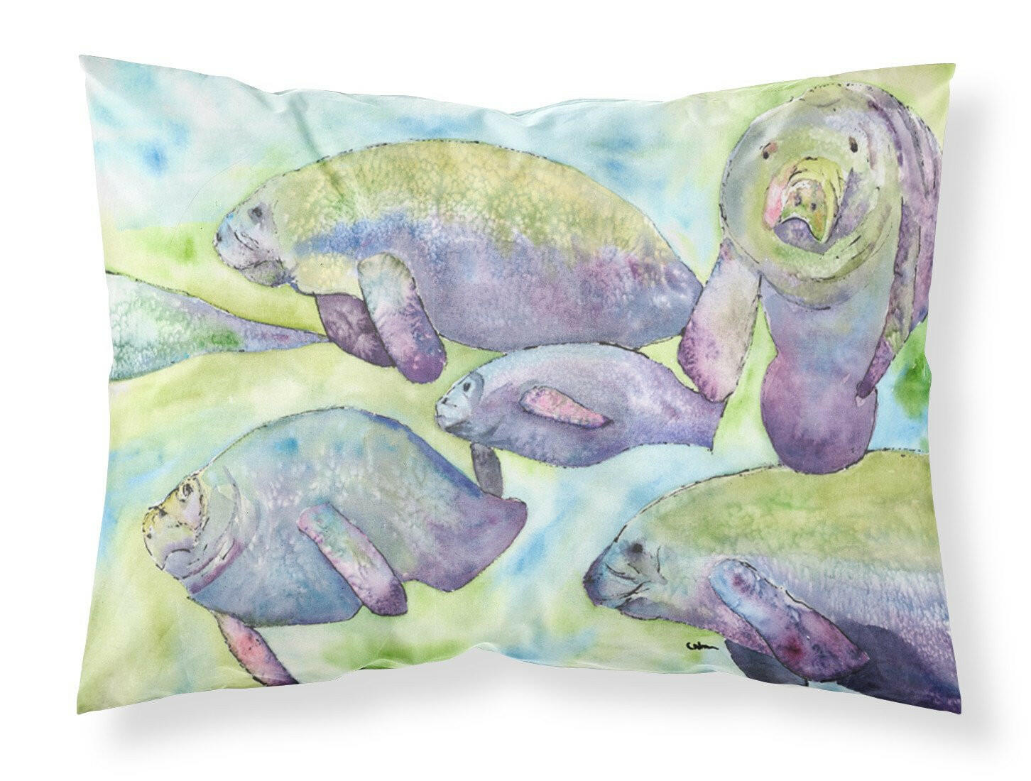 Manatee  Moisture wicking Fabric standard pillowcase by Caroline's Treasures