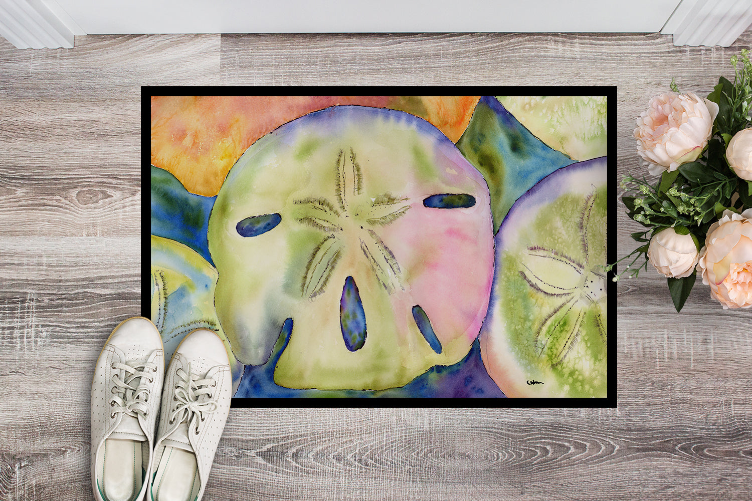 Sand Dollar Indoor or Outdoor Mat 18x27 8545 Doormat - the-store.com