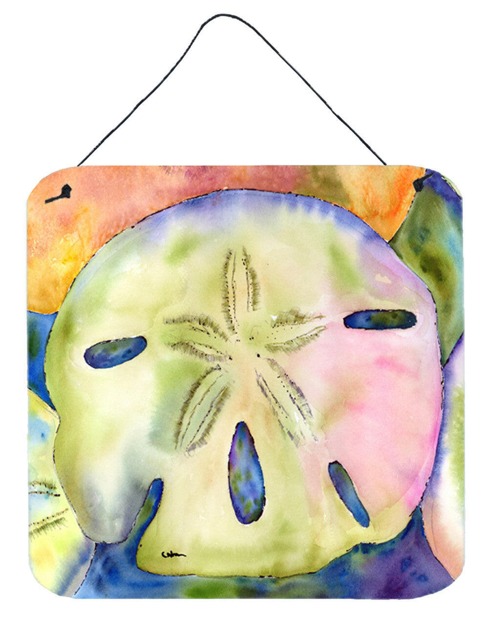 Sand Dollar Aluminium Metal Wall or Door Hanging Prints by Caroline's Treasures