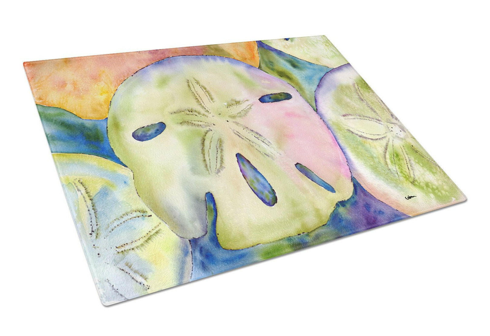 Sand Dollar Glass Cutting Board by Caroline's Treasures