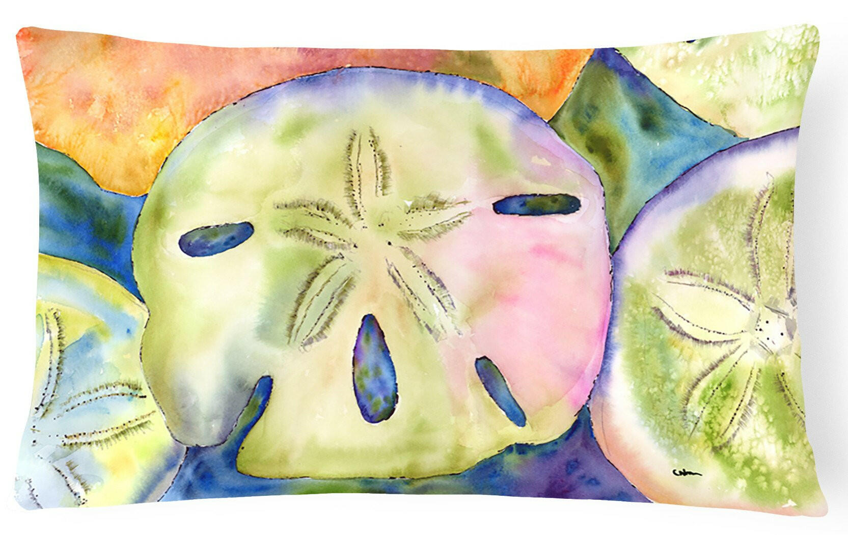 Sand Dollar   Canvas Fabric Decorative Pillow by Caroline's Treasures