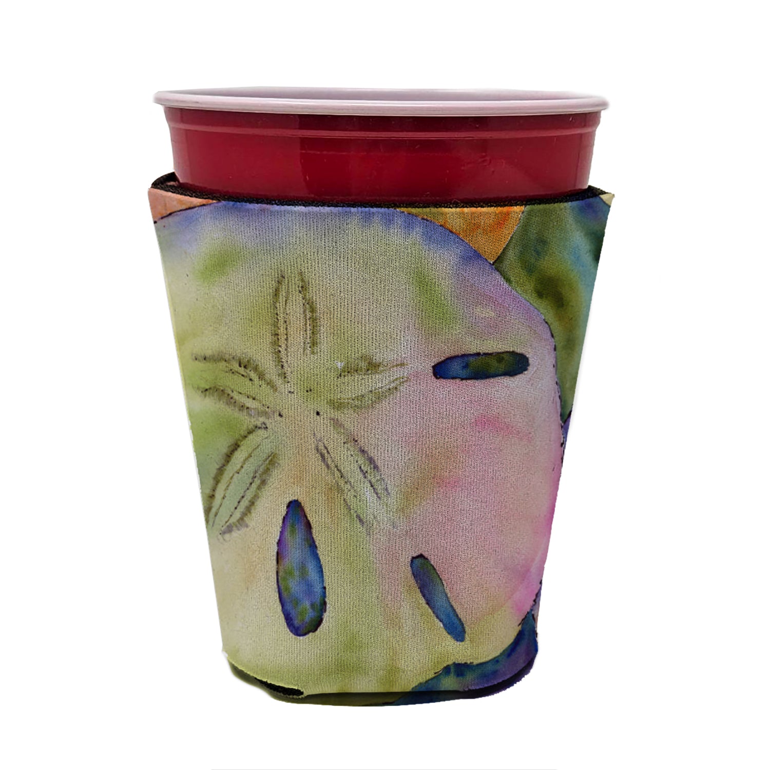 Sand Dollar  Red Cup Beverage Insulator Hugger  the-store.com.