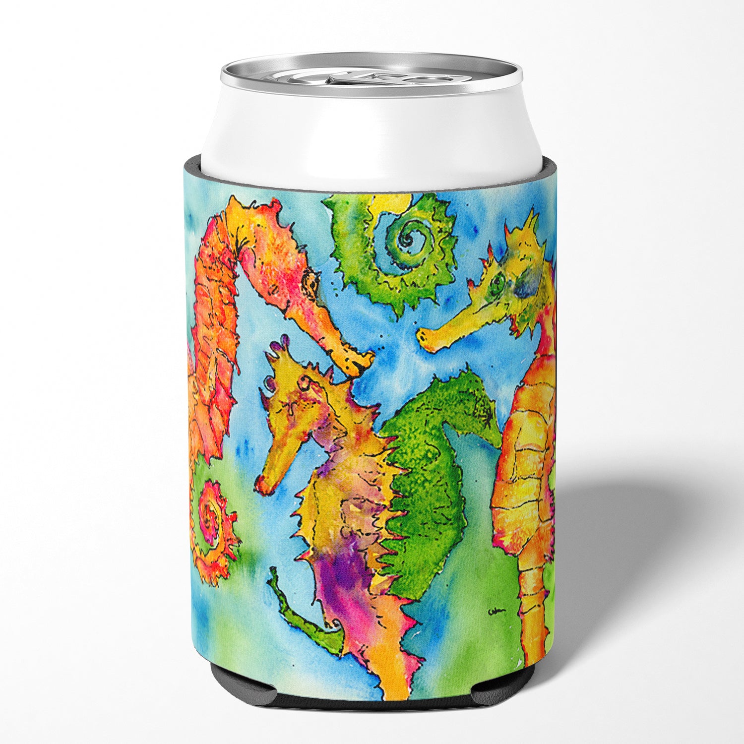 Seahorse Can or Bottle Beverage Insulator Hugger.