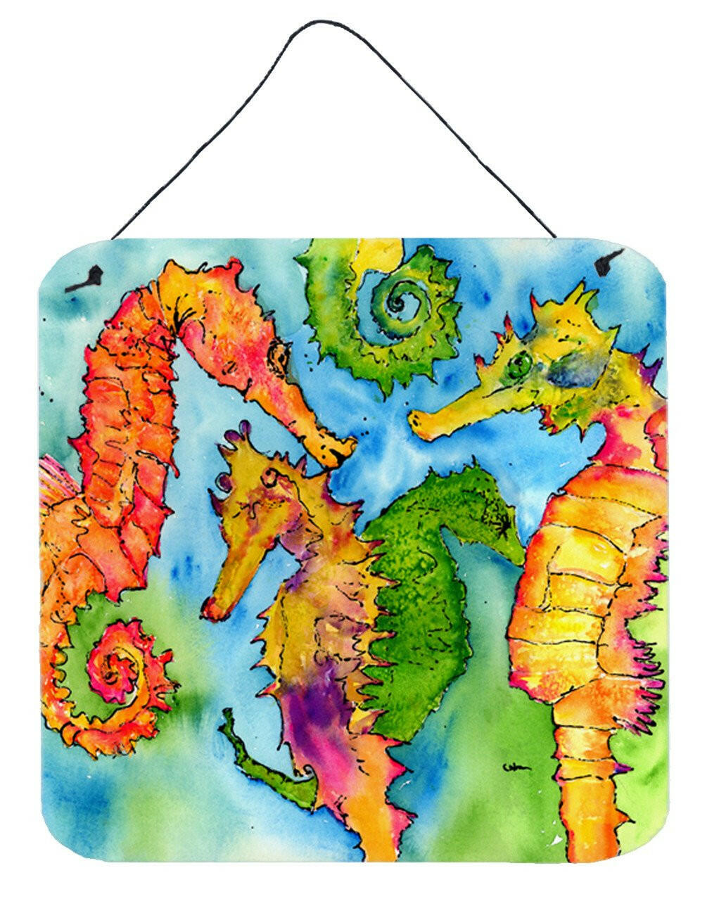 Seahorse Aluminium Metal Wall or Door Hanging Prints by Caroline's Treasures