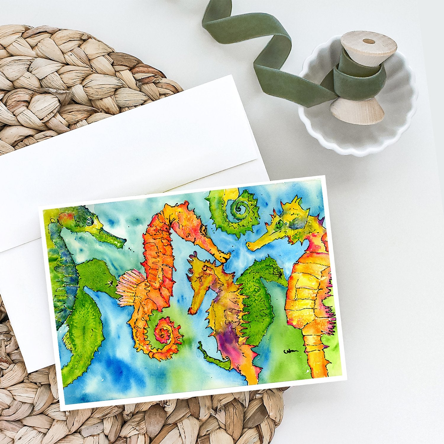 Buy this Seahorse Greeting Cards and Envelopes Pack of 8