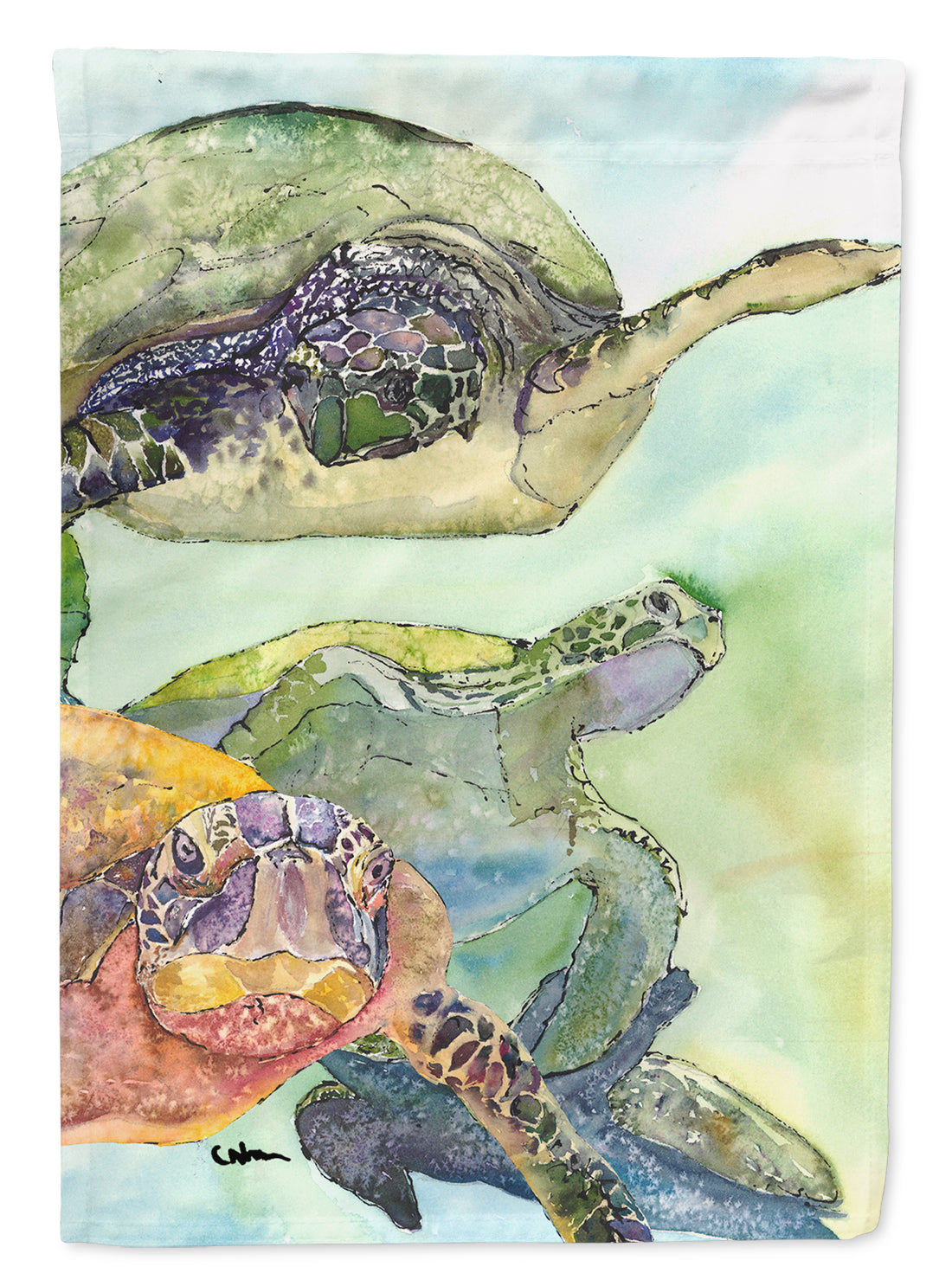 Turtle  Flag Canvas House Size  the-store.com.