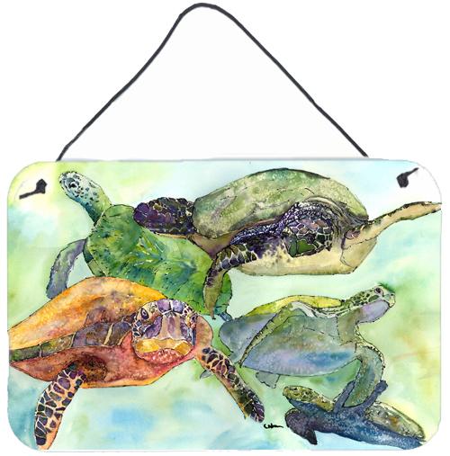 Turtle  Indoor Aluminium Metal Wall or Door Hanging Prints by Caroline's Treasures