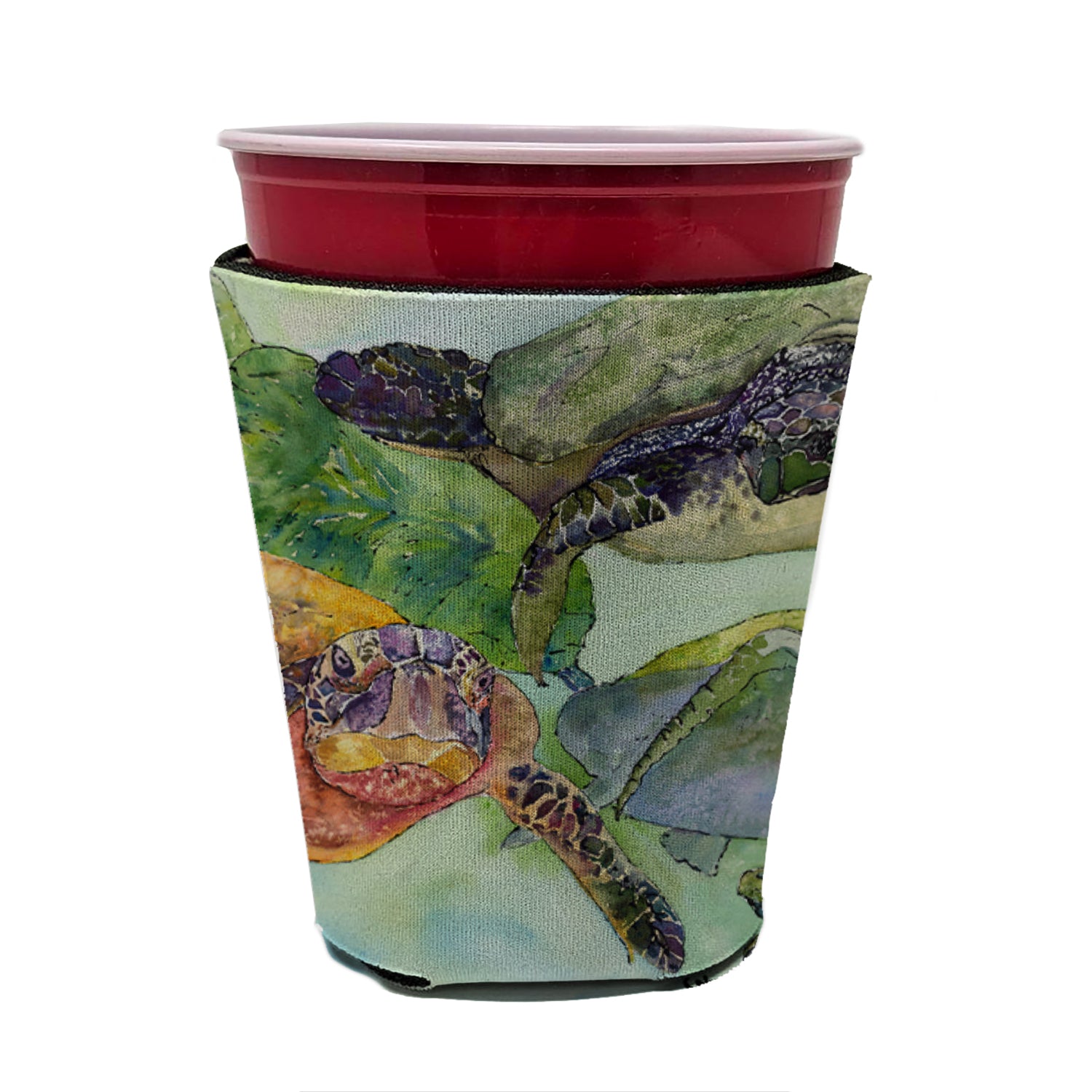 Turtle  Red Cup Beverage Insulator Hugger  the-store.com.