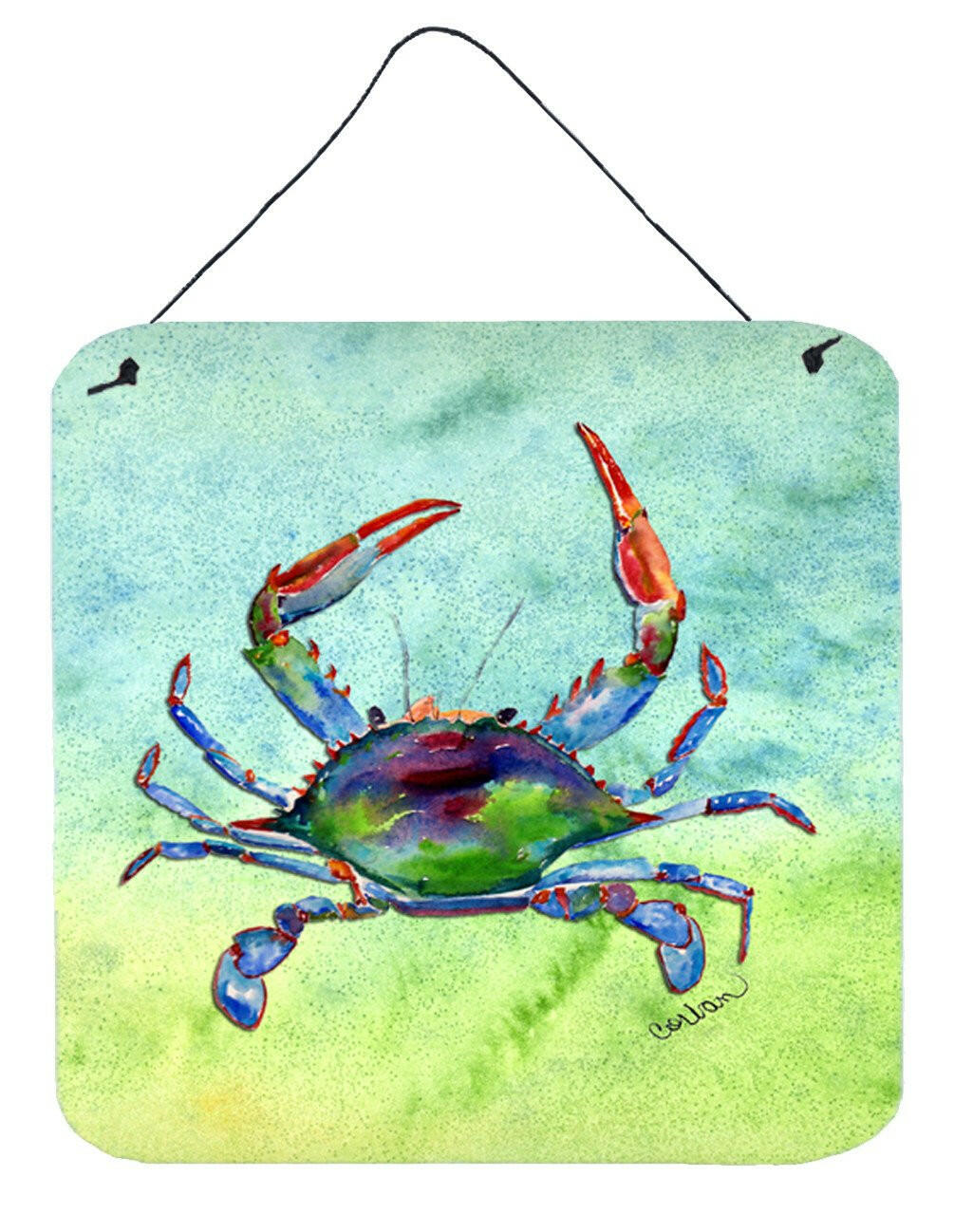 Crab Aluminium Metal Wall or Door Hanging Prints by Caroline's Treasures