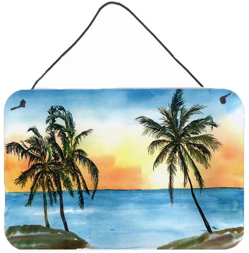 Palm Tree Aluminium Metal Wall or Door Hanging Prints by Caroline's Treasures