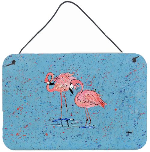 Flamingo Aluminium Metal Wall or Door Hanging Prints by Caroline&#39;s Treasures