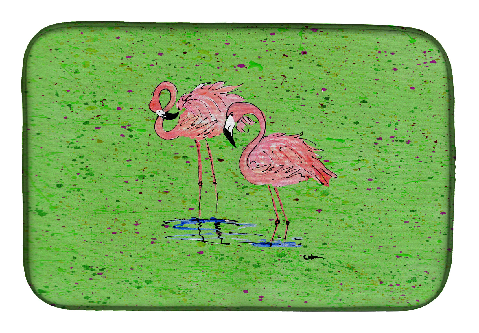 Flamingo Dish Drying Mat 8567DDM  the-store.com.