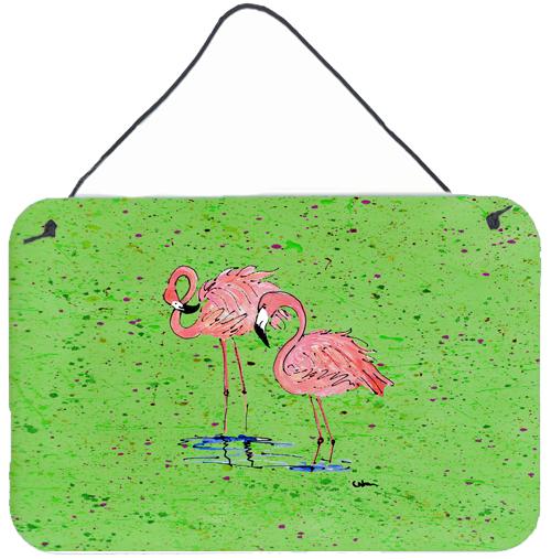 Flamingo Aluminium Metal Wall or Door Hanging Prints by Caroline's Treasures