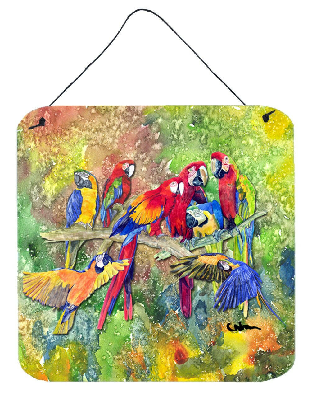 Bird - Parrot Aluminium Metal Wall or Door Hanging Prints 8600 by Caroline's Treasures