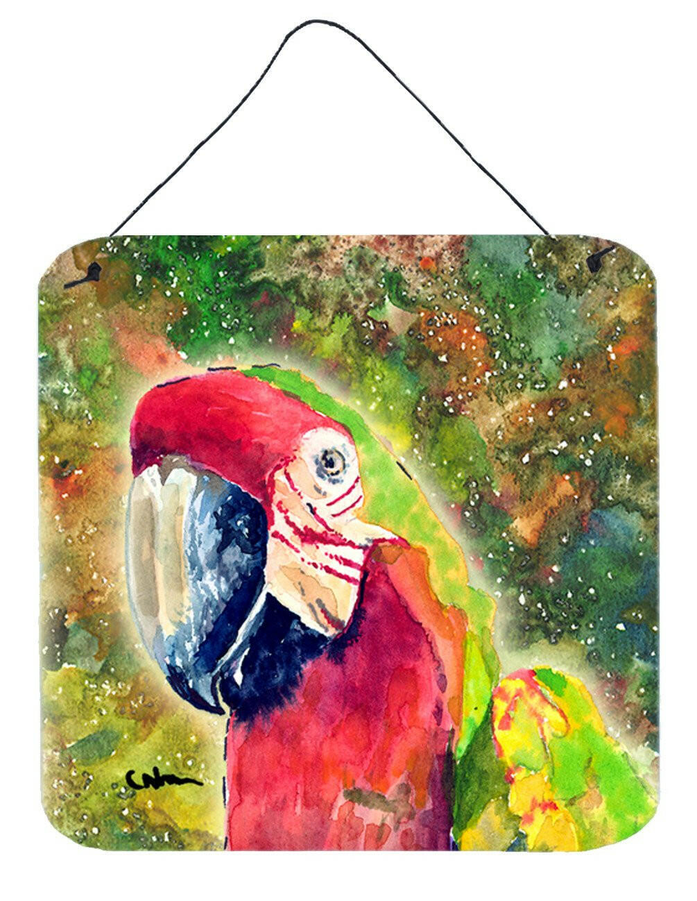 Parrot Aluminium Metal Wall or Door Hanging Prints by Caroline's Treasures