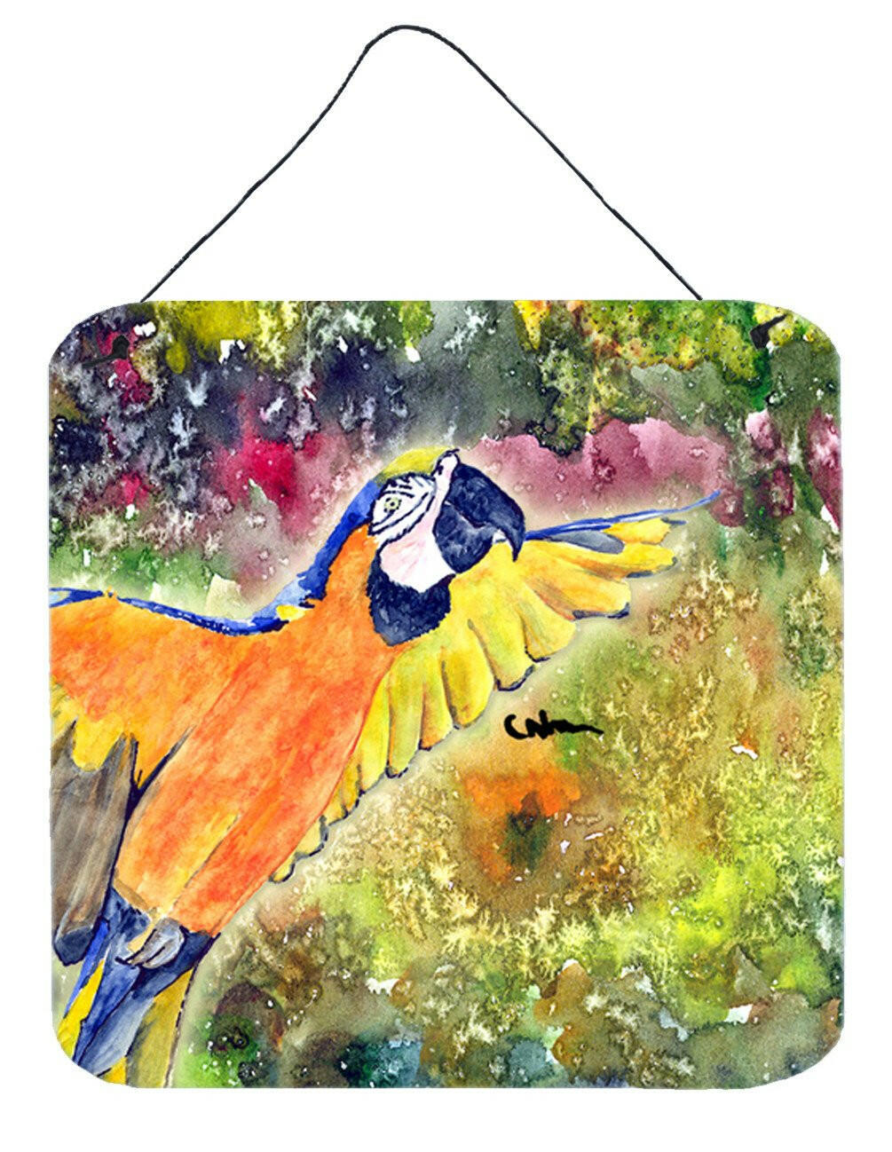 Parrot Aluminium Metal Wall or Door Hanging Prints by Caroline's Treasures