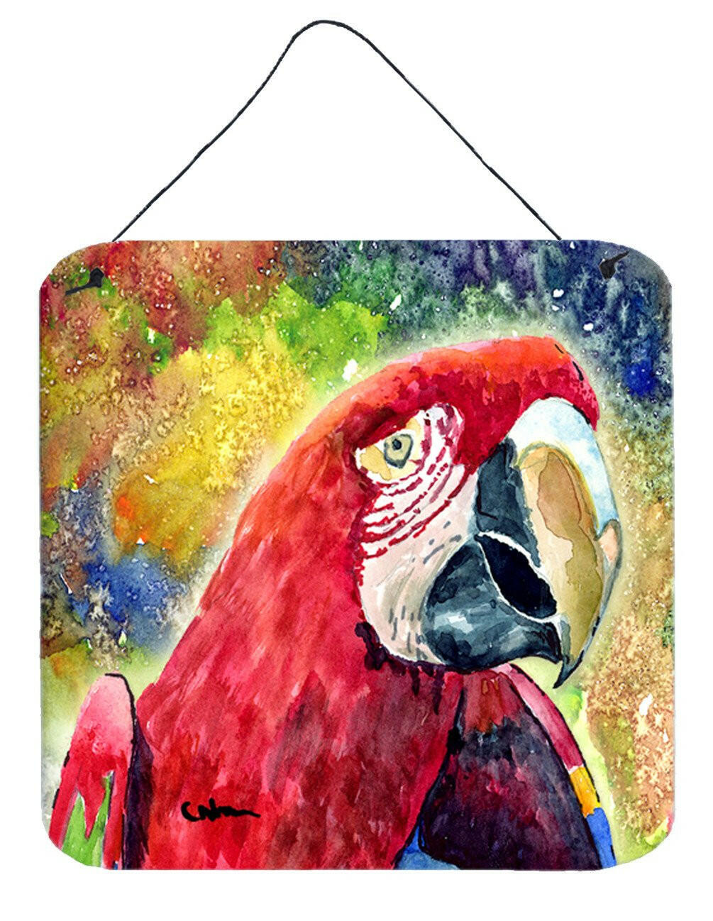 Bird - Parrot Aluminium Metal Wall or Door Hanging Prints by Caroline's Treasures