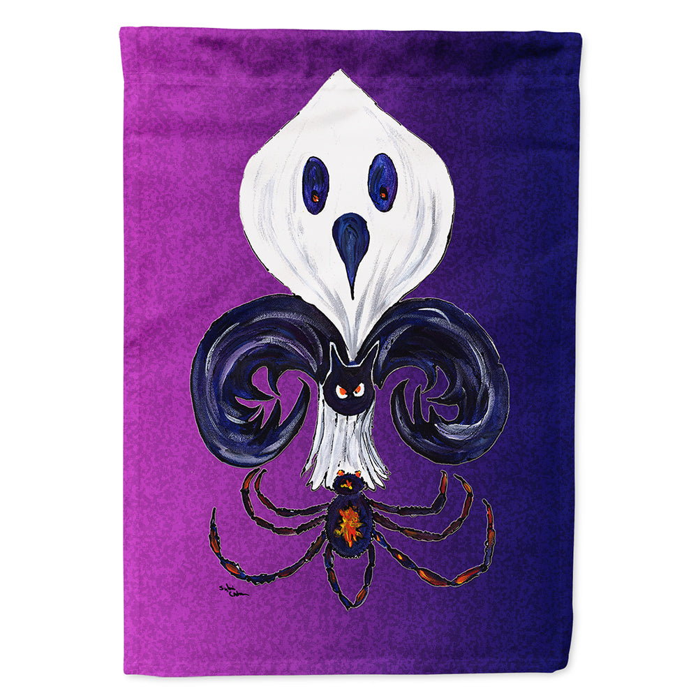 Halloween Ghost Fleur de lis Flag Canvas House Size  the-store.com.