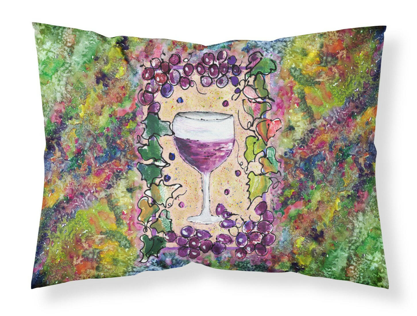 Wine  Moisture wicking Fabric standard pillowcase by Caroline's Treasures