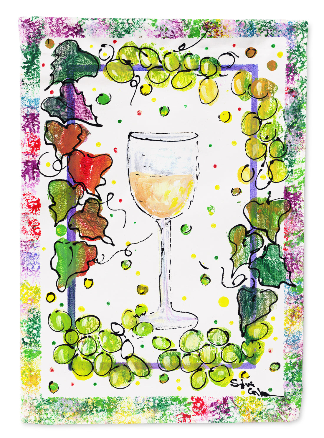 Wine  Flag Garden Size.