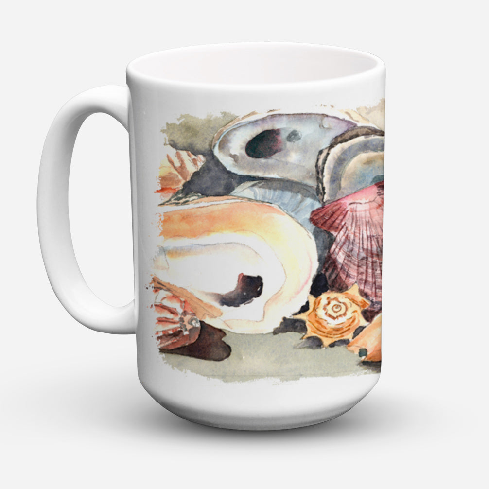 Sea Shells Dishwasher Safe Microwavable Ceramic Coffee Mug 15 ounce 8619CM15  the-store.com.