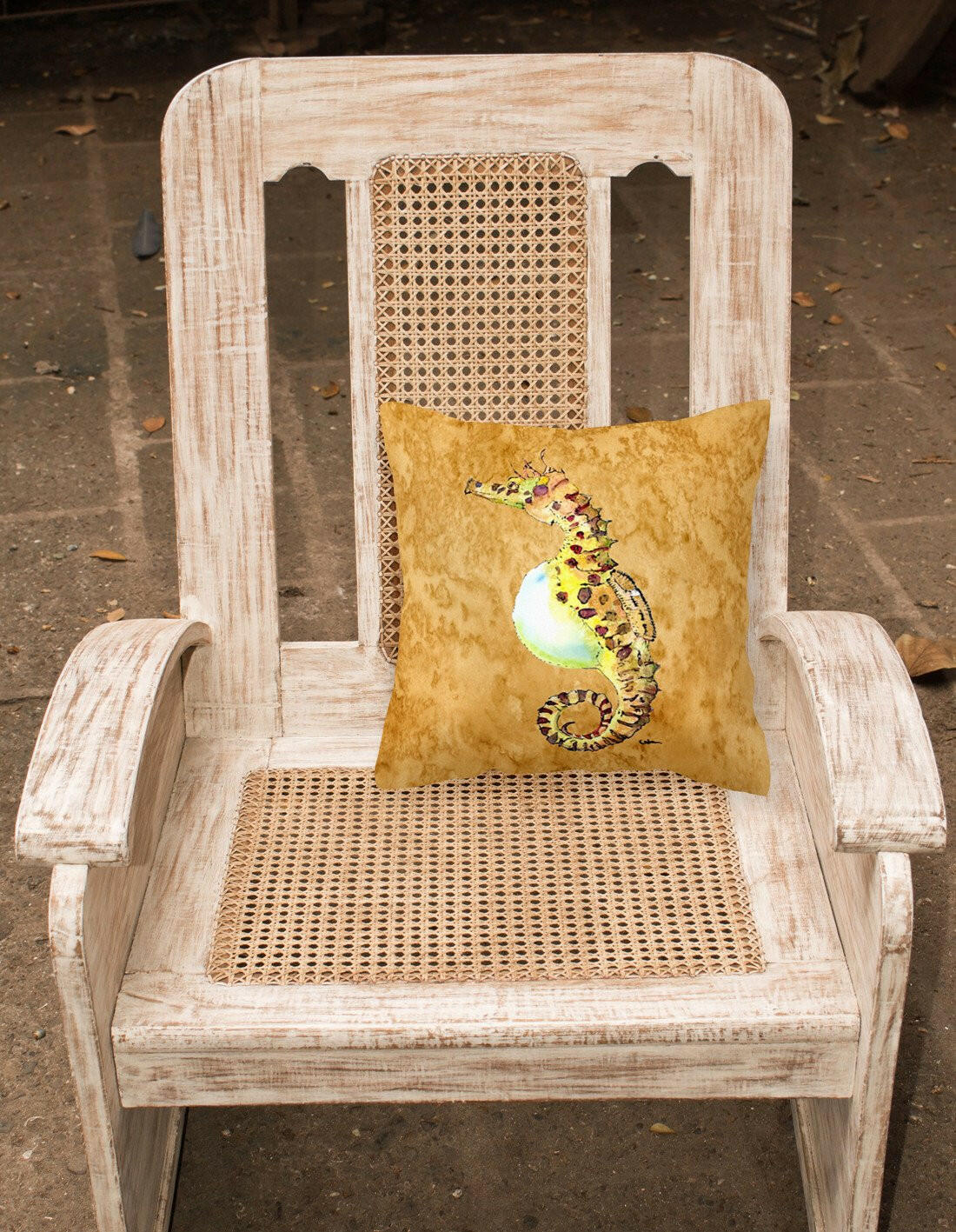 Seahorse Decorative   Canvas Fabric Pillow - the-store.com