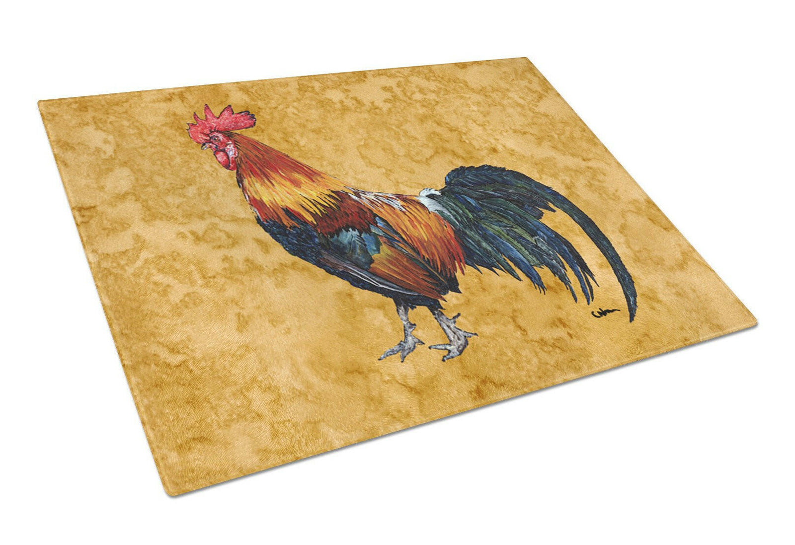 Rooster  Glass Cutting Board Large by Caroline's Treasures