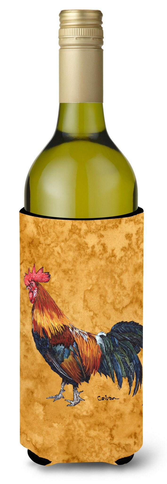 Rooster Wine Bottle Beverage Insulator Beverage Insulator Hugger 8651LITERK by Caroline's Treasures