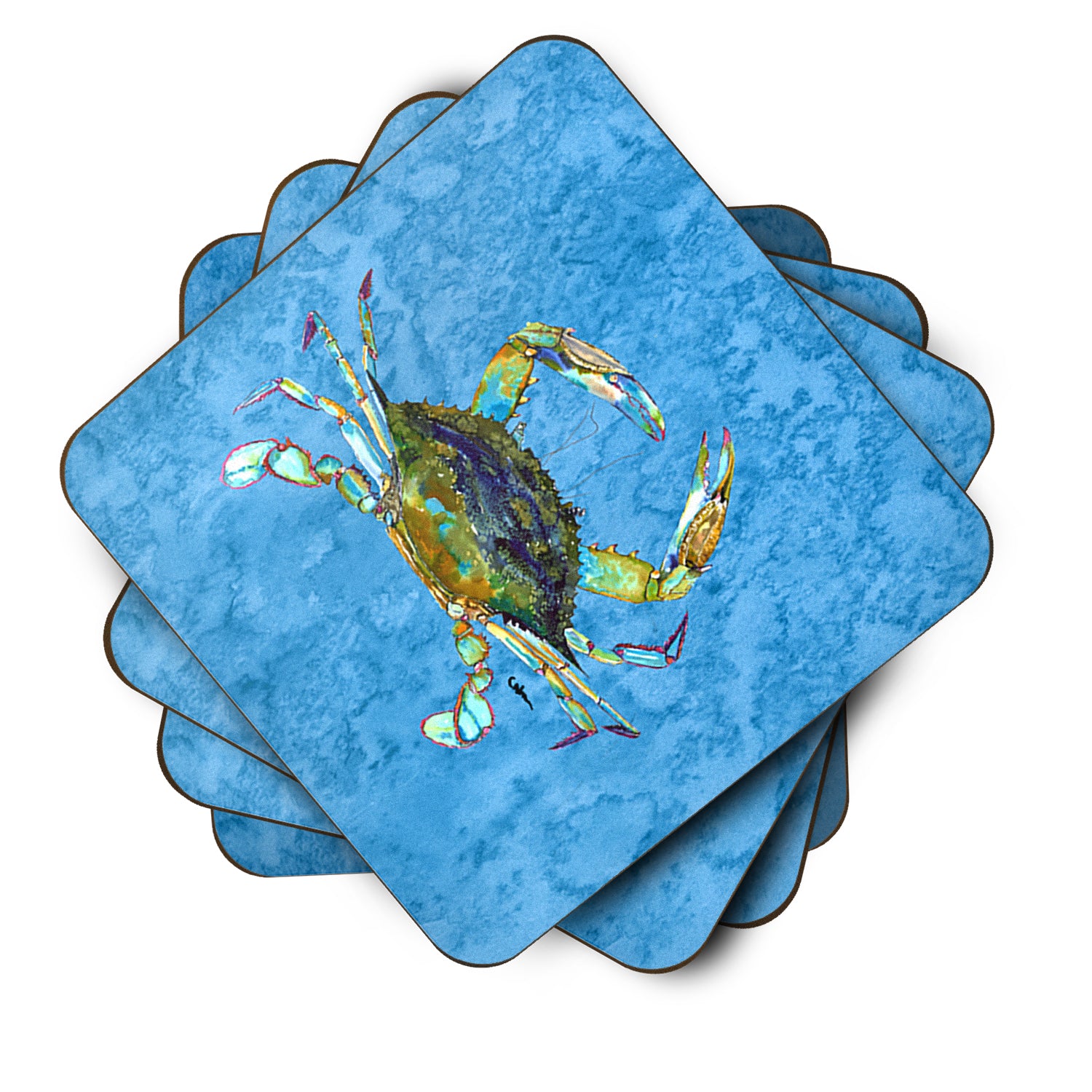 Set of 4 Crab Foam Coasters - the-store.com