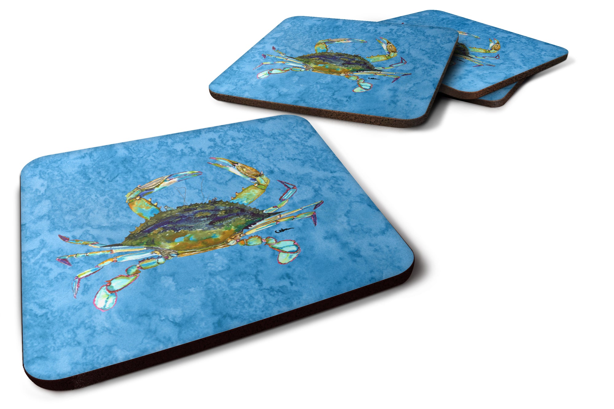 Set of 4 Crab Foam Coasters - the-store.com